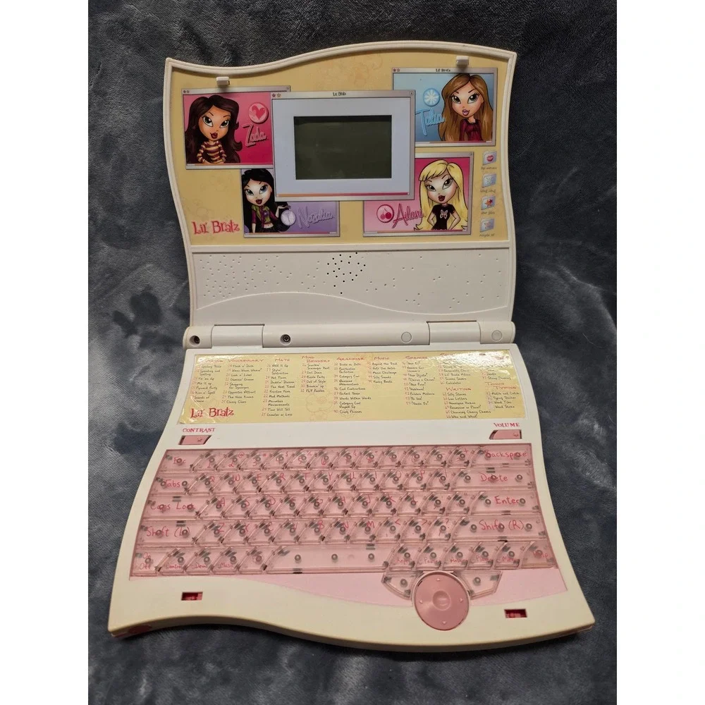 Lil Bratz Learning Laptop 2004 MGA Vintage Pink Y2K Educational Toy for parts